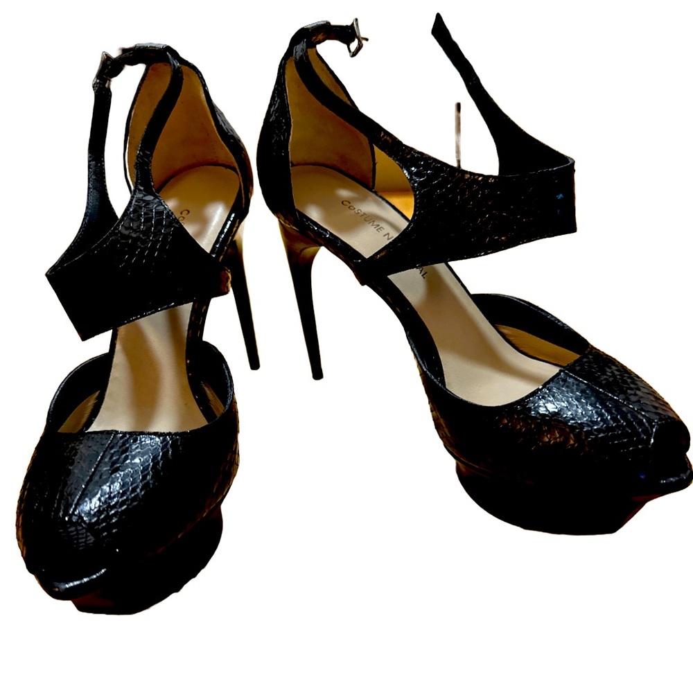 Costume National Black platform sandals